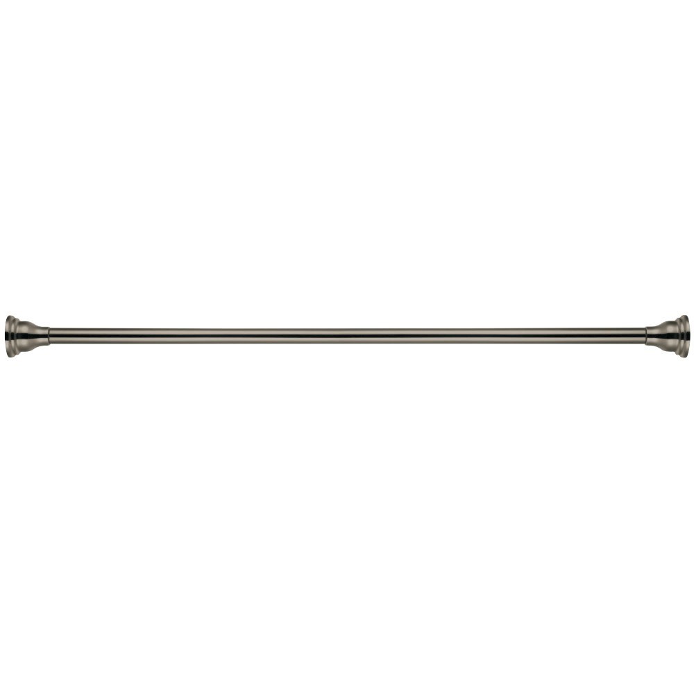 Kingston Brass Americana 72" Tension Shower Rod with Decorative Flange, Brushed Nickel