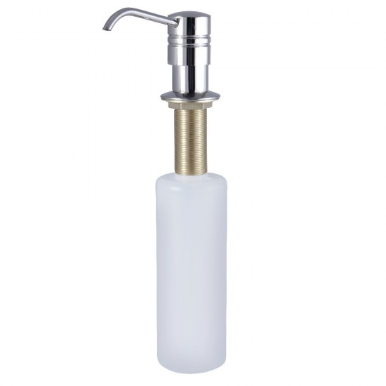 Kingston Brass Straight Nozzle Metal Soap Dispenser, Polished Nickel