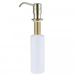 Kingston Brass Straight Nozzle Metal Soap Dispenser, Brushed Brass