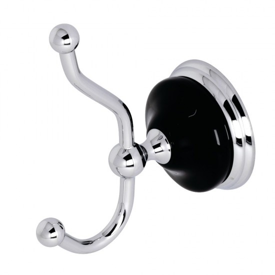 Kingston Brass Water Onyx Robe Hook, Polished Chrome