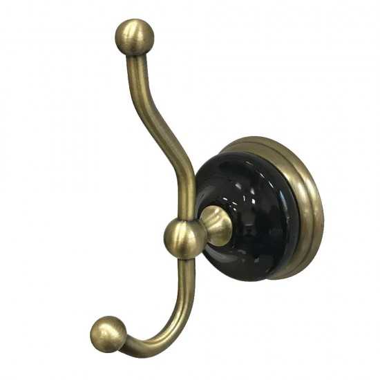 Kingston Brass Water Onyx Robe Hook, Antique Brass