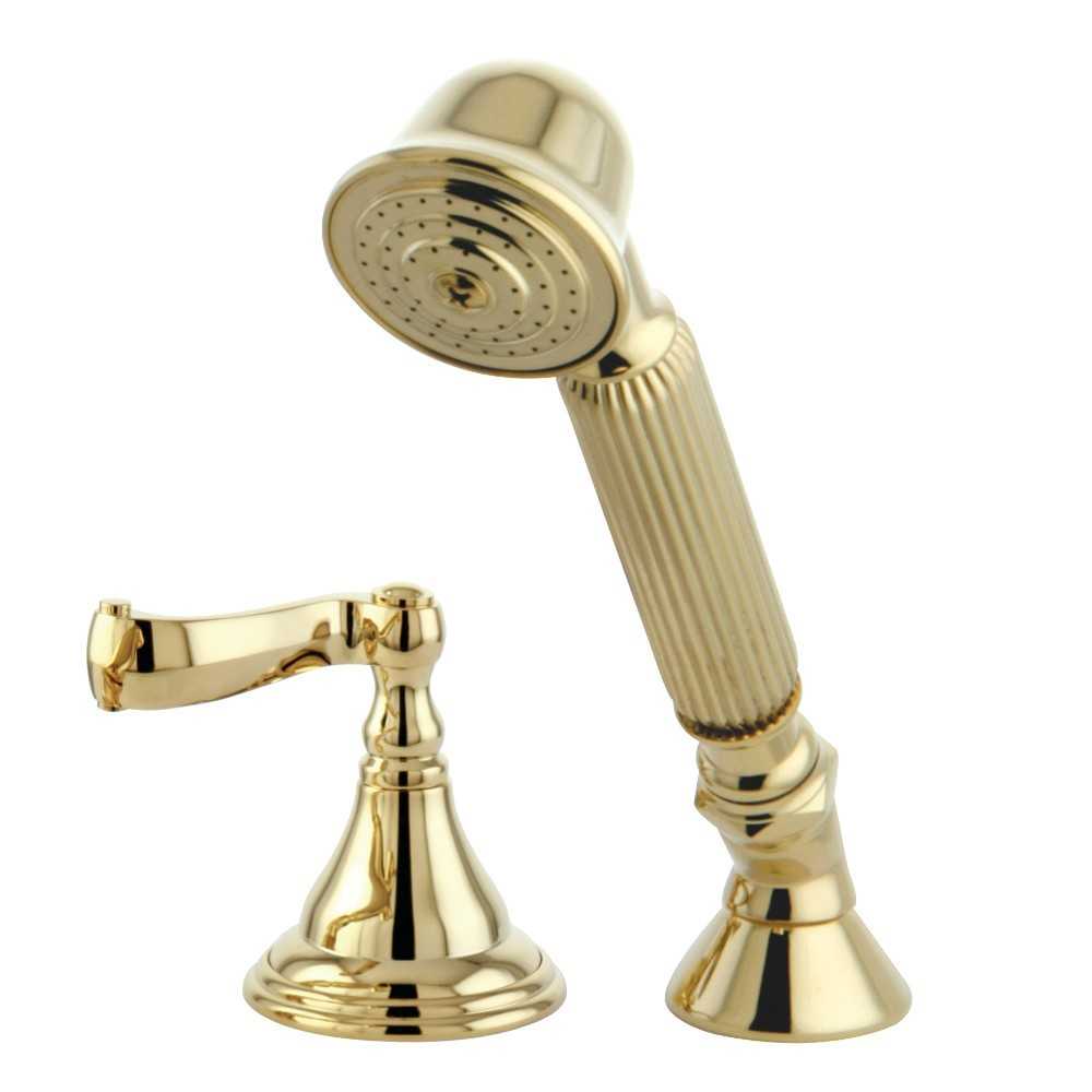 Kingston Brass Transfer Valve Set For Roman Tub Filler, Polished Brass Kingston Brass Transfer Valve Set For Roman Tub Filler, Polished Brass