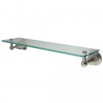 Kingston Brass Heritage Cosmetic Glass Shelf, Brushed Nickel