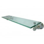 Kingston Brass Heritage Cosmetic Glass Shelf, Polished Chrome