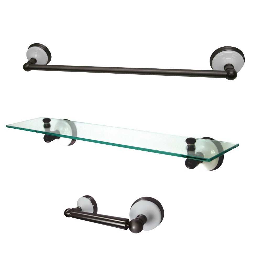 Kingston Brass Victorian 3-Piece Bathroom Hardware, Oil Rubbed Bronze