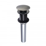 Kingston Brass Push Pop-Up Drain without Overflow Hole, 22 Gauge, Antique Brass