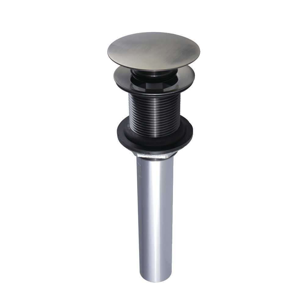 Kingston Brass Push Pop-Up Drain without Overflow Hole, 22 Gauge, Antique Brass Kingston Brass Push Pop-Up Drain without Overflow Hole, 22 Gauge, Antique Brass