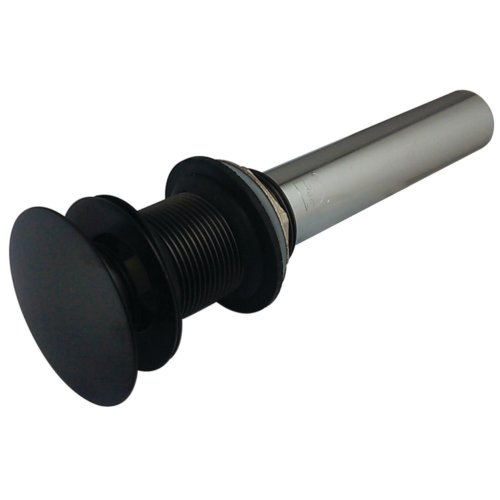 Kingston Brass Push Pop-Up Drain without Overflow Hole, 22 Gauge, Oil Rubbed Bronze