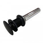 Kingston Brass Push Pop-Up Drain without Overflow, 22 Gauge, Matte Black