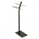 Kingston Brass Edenscape Pedestal Dual Towel Rack, Brushed Nickel
