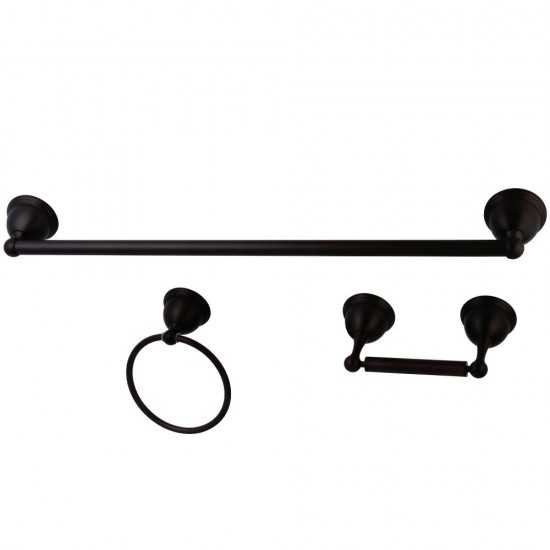 Kingston Brass Restoration 3-Piece Bathroom Hardware, Oil Rubbed Bronze