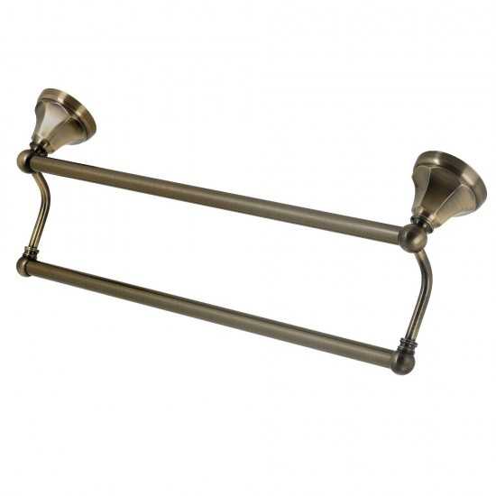 Kingston Brass Metropolitan 24-Inch Dual Towel Bar, Antique Brass