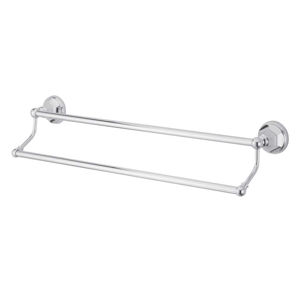 Kingston Brass Metropolitan 24-Inch Dual Towel Bar, Polished Chrome