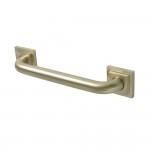 Kingston Brass Claremont 12" Decorative Grab Bar, Brushed Brass