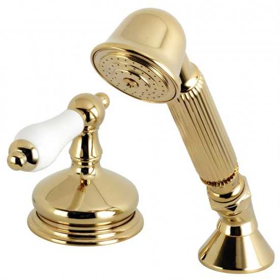 Kingston Brass Transfer Valve Set For Roman Tub Faucet with Hand Shower, Polished Brass