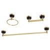 Kingston Brass  Water Onyx 3-Piece Bathroom Accessory Set, Brushed Brass