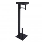 Edenscape Edenscape Freestanding Toilet Paper Holder with Storage Shelf, Matte Black