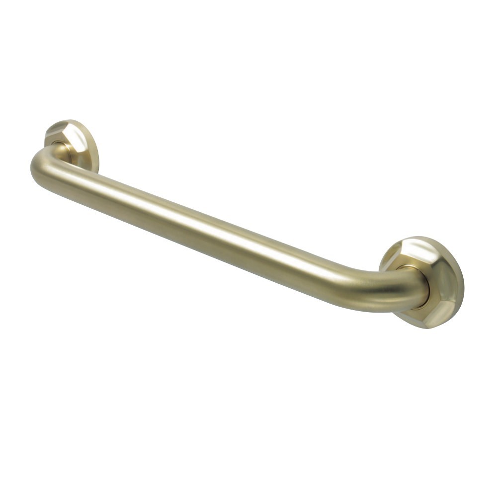 Kingston Brass Metropolitan 16" Decorative Grab Bar, Brushed Brass