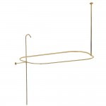 Kingston Brass Oval Shower Riser with Enclosure, Polished Brass