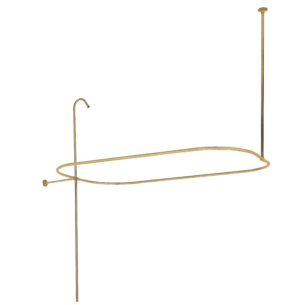 Kingston Brass Oval Shower Riser with Enclosure, Polished Brass