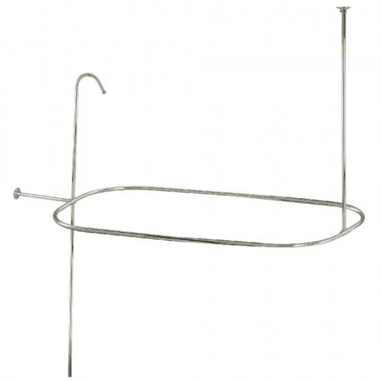 Kingston Brass Oval Shower Riser with Enclosure, Polished Nickel