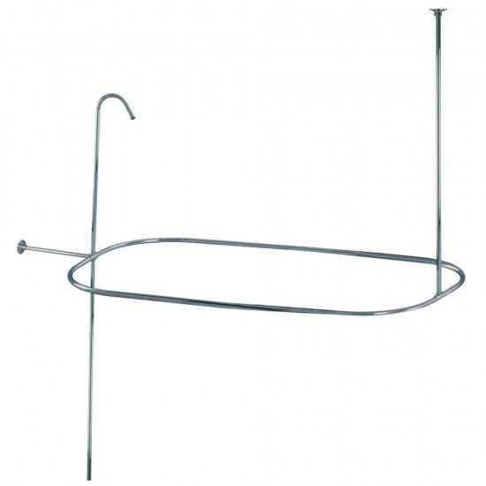 Kingston Brass Oval Shower Riser with Enclosure, Polished Chrome