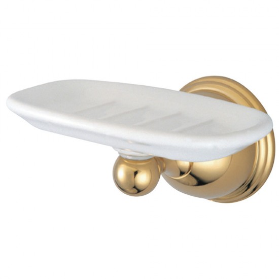 Kingston Brass Restoration Wall-Mount Soap Dish, Polished Brass