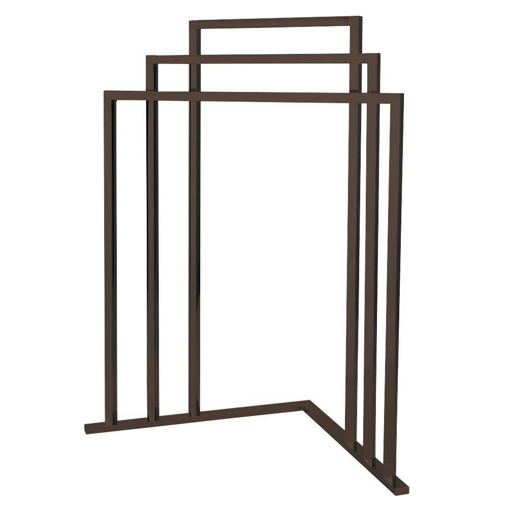 Kingston Brass L Shape 3-Tier Steel Construction Corner Towel Rack, Oil Rubbed Bronze