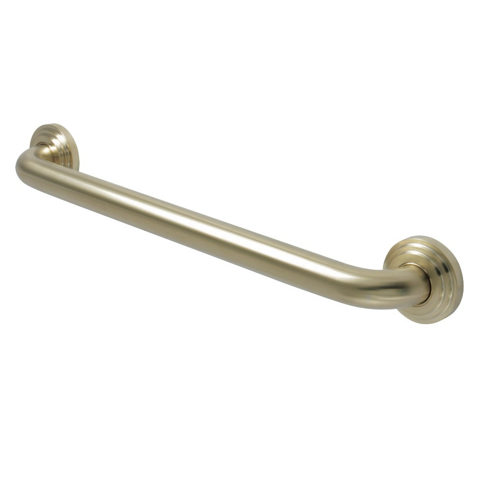 Kingston Brass Milano 18-Inch X 1-1/4-Inch OD Decorative Grab Bar, Brushed Brass