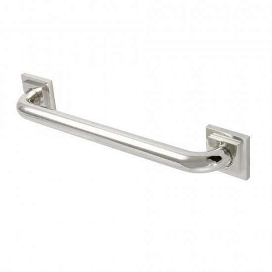 Kingston Brass Claremont 16" Decorative Grab Bar, Polished Nickel