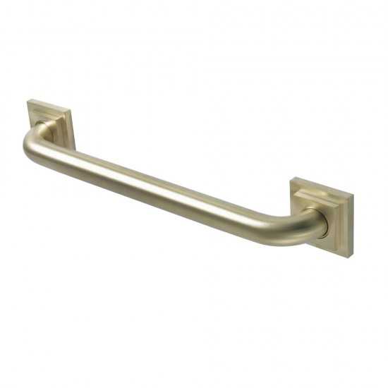 Kingston Brass Claremont 16" Decorative Grab Bar, Brushed Brass