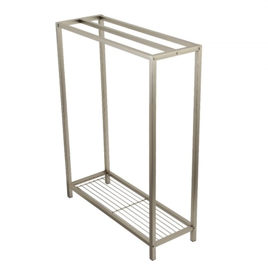 Kingston Brass Edenscape Freestanding Iron Towel Rack, Brushed Nickel