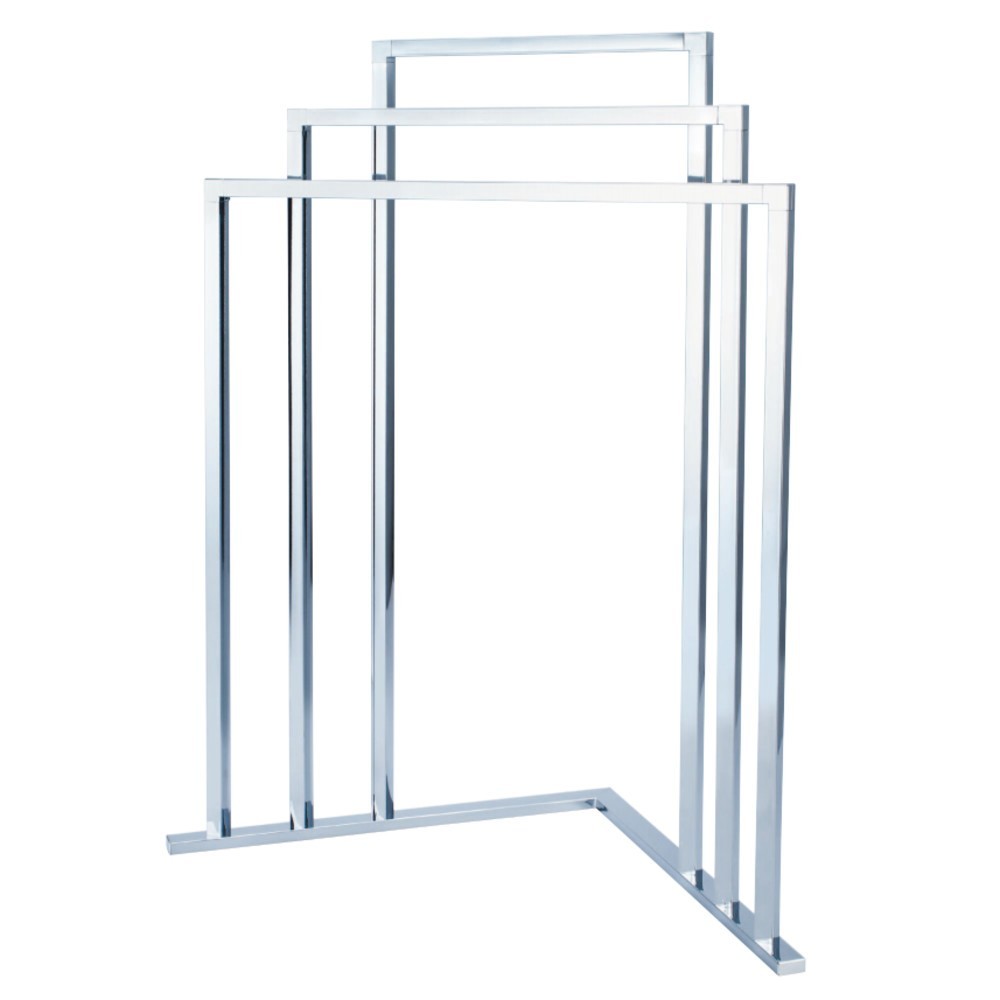 Kingston Brass L Shape 3-Tier Steel Construction Corner Towel Rack, Polished Chrome Kingston Brass L Shape 3-Tier Steel Construction Corner Towel Rack, Polished Chrome