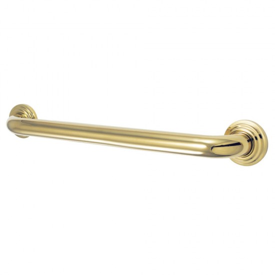 Kingston Brass Milano 18-Inch X 1-1/4-Inch OD Decorative Grab Bar, Polished Brass