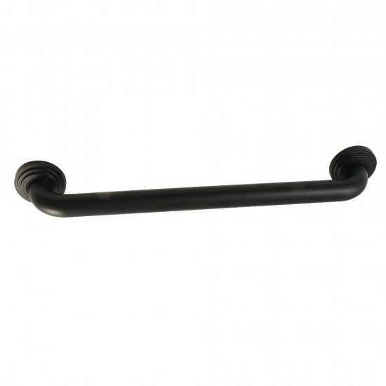 Kingston Brass Milano 18-Inch X 1-1/4-Inch OD Decorative Grab Bar, Matte Black