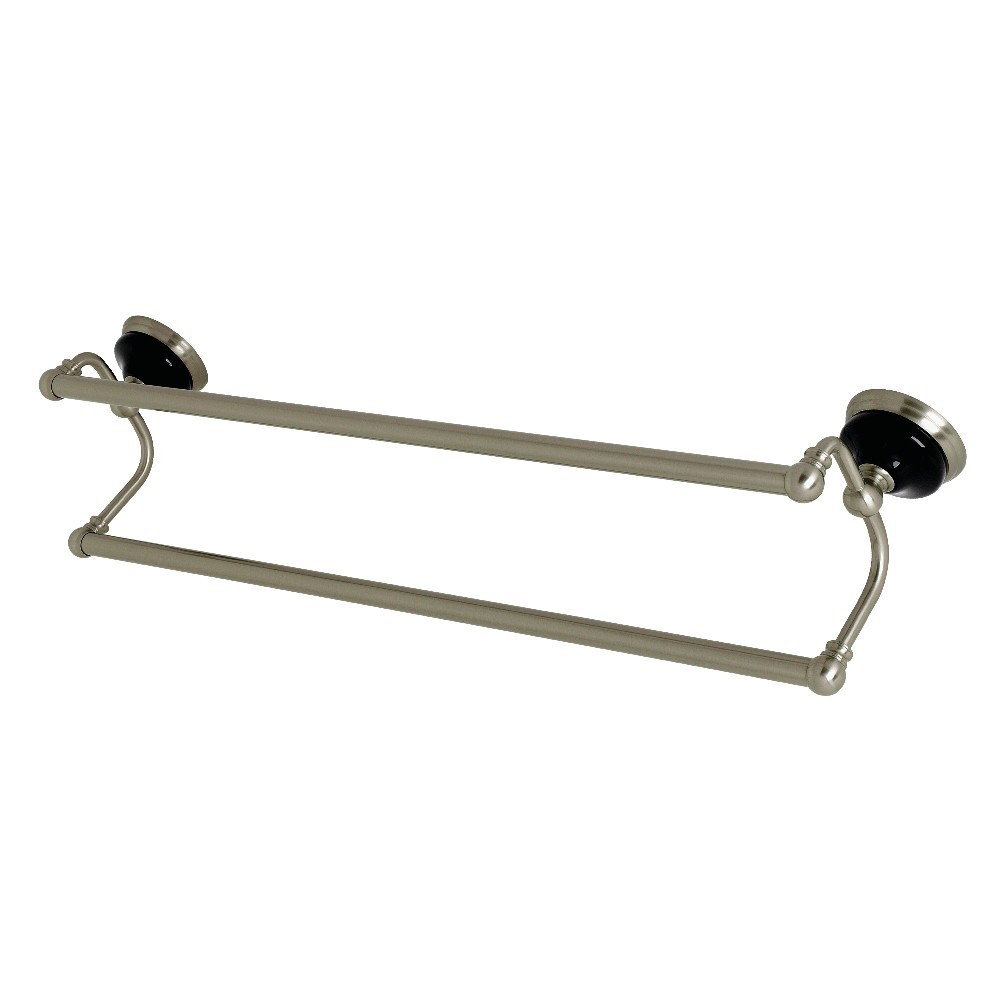 Kingston Brass Water Onyx 24 in. Dual Towel Bar, Brushed Nickel