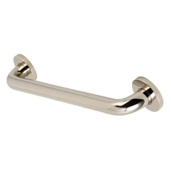 Kingston Brass Meridian 12" Decorative ADA Grab Bar, Polished Nickel