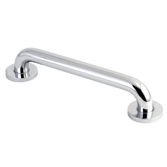 Kingston Brass Meridian 12" Decorative ADA Grab Bar, Polished Chrome