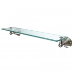 Kingston Brass  Governor Cosmetic Glass Shelf, Brushed Nickel