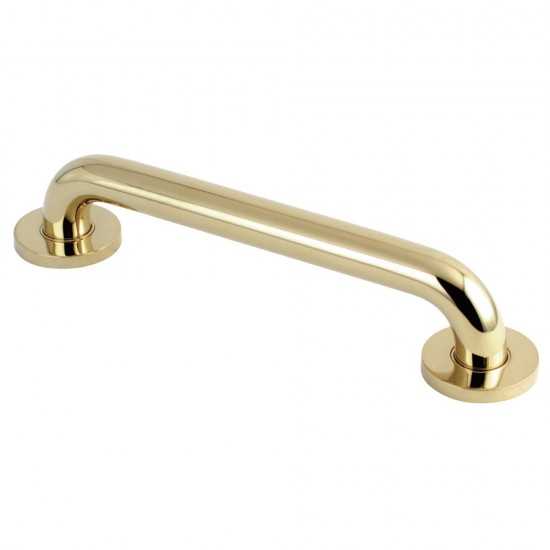 Kingston Brass Meridian 12" Decorative ADA Grab Bar, Polished Brass