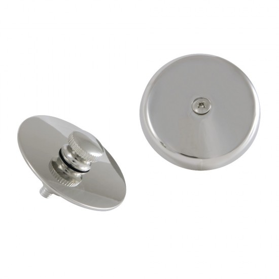 Kingston Brass Tub Drain Stopper with Overflow Plate Replacement Trim Kit, Polished Nickel