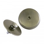 Kingston Brass Tub Drain Stopper with Overflow Plate Replacement Trim Kit, Antique Brass