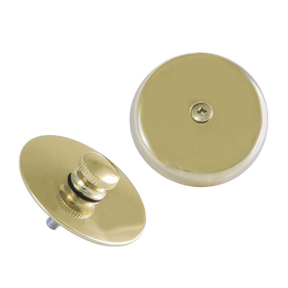 Kingston Brass Tub Drain Stopper with Overflow Plate Replacement Trim Kit, Polished Brass