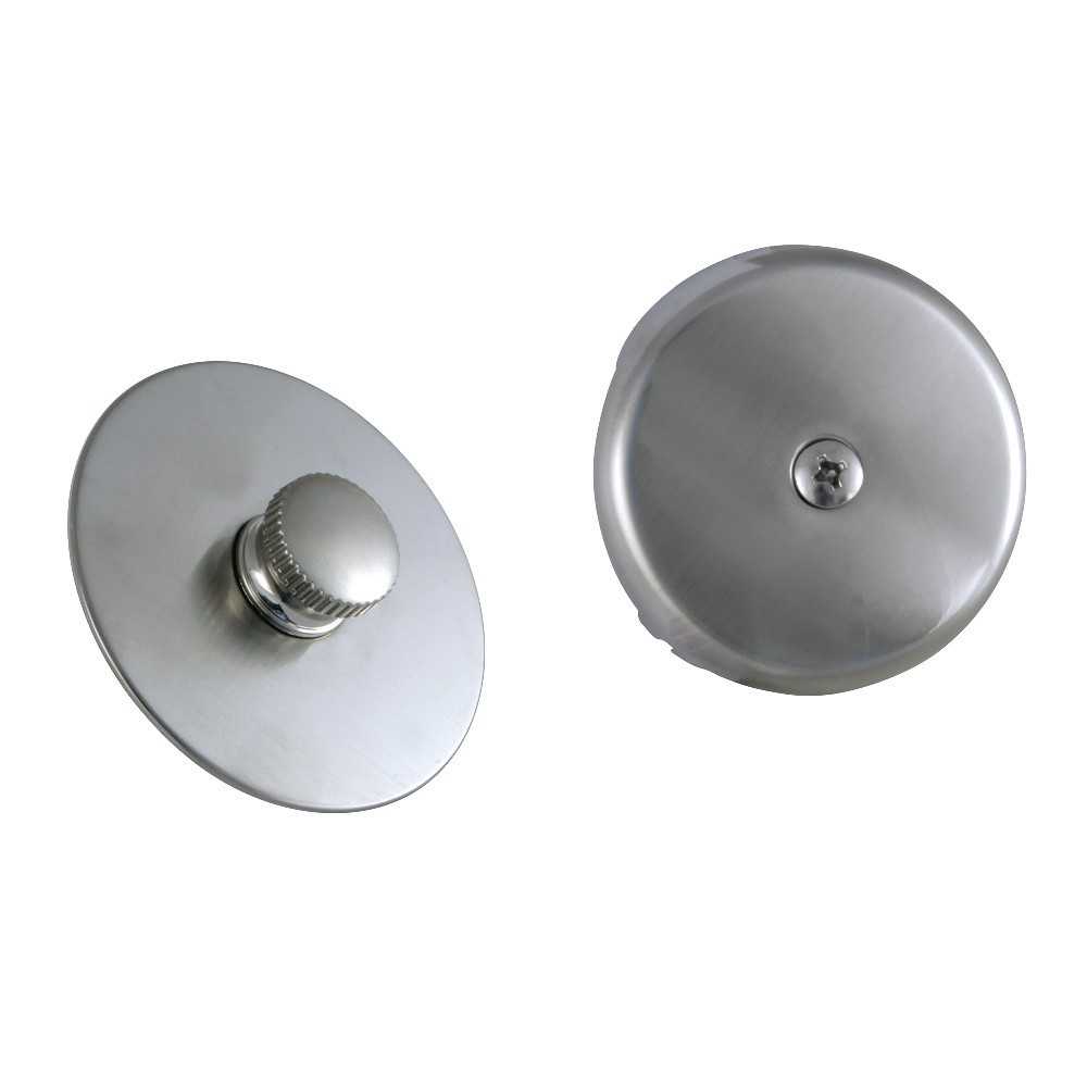 Kingston Brass Tub Drain Stopper with Overflow Plate Replacement Trim Kit, Brushed Nickel