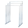 Kingston Brass  Pedestal 3-Tier Steel Construction Towel Rack, Polished Chrome