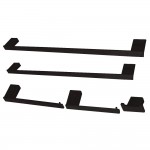 Kingston Brass Metzinger 5-Piece Bathroom Accessory Set, Matte Black