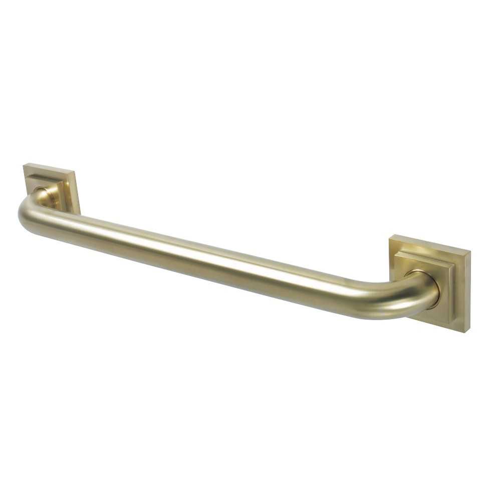 Kingston Brass Claremont 18" Decorative Grab Bar, Brushed Brass Kingston Brass Claremont 18" Decorative Grab Bar, Brushed Brass