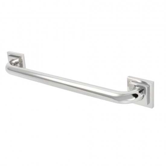 Kingston Brass Claremont 18" Decorative Grab Bar, Polished Nickel