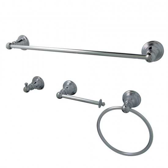 Kingston Brass American Classic 4-Piece Bathroom Accessory Set, Polished Chrome