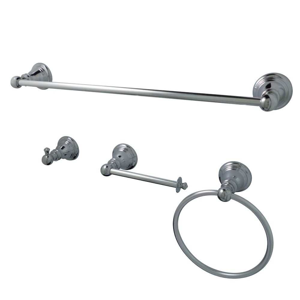 Kingston Brass American Classic 4-Piece Bathroom Accessory Set, Polished Chrome